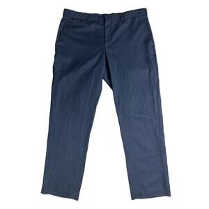 Perry Ellis Blue Dress‎ Pants Size 38 Straight Leg Flat Front